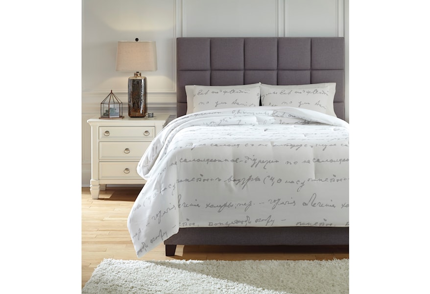 gray and white pattern comforter set king