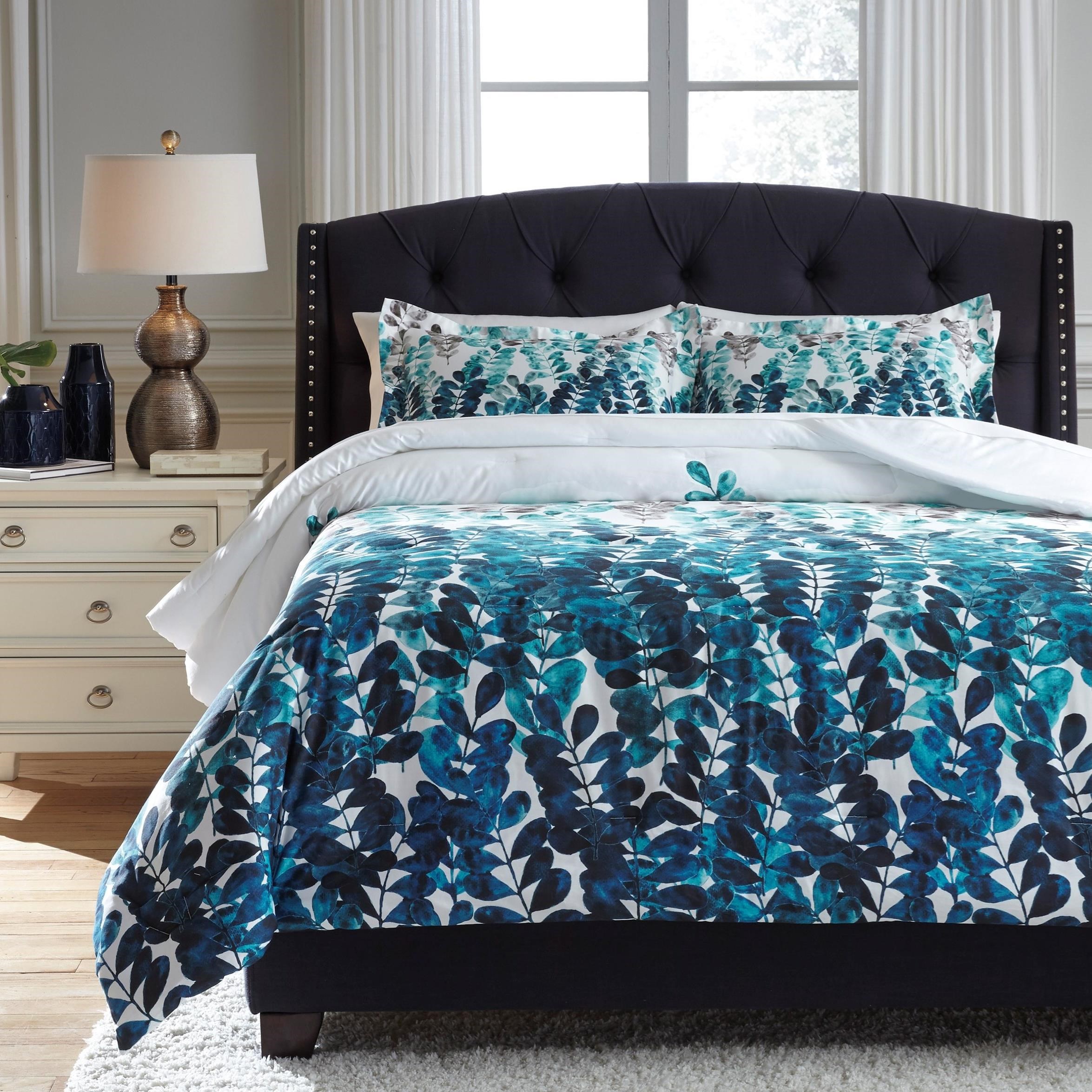 Ashley Furniture Signature Design Bedding Sets Q364003k King Clearfield Teal Comforter Set Del Sol Furniture Bedding Sets
