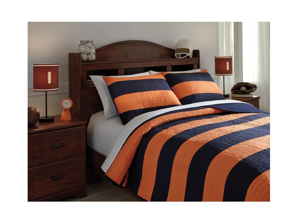 Signature Design By Ashley Bedding Sets Q419003f Full Nixon Navy