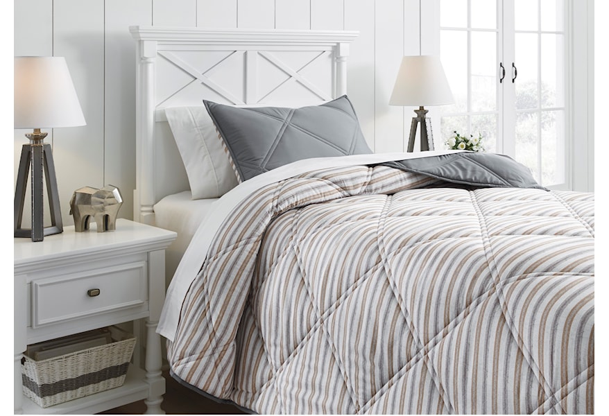 Bedding Sets Twin Rhey Tan Brown Gray Reversible Comforter Set Sadler S Home Furnishings Bedding Sets