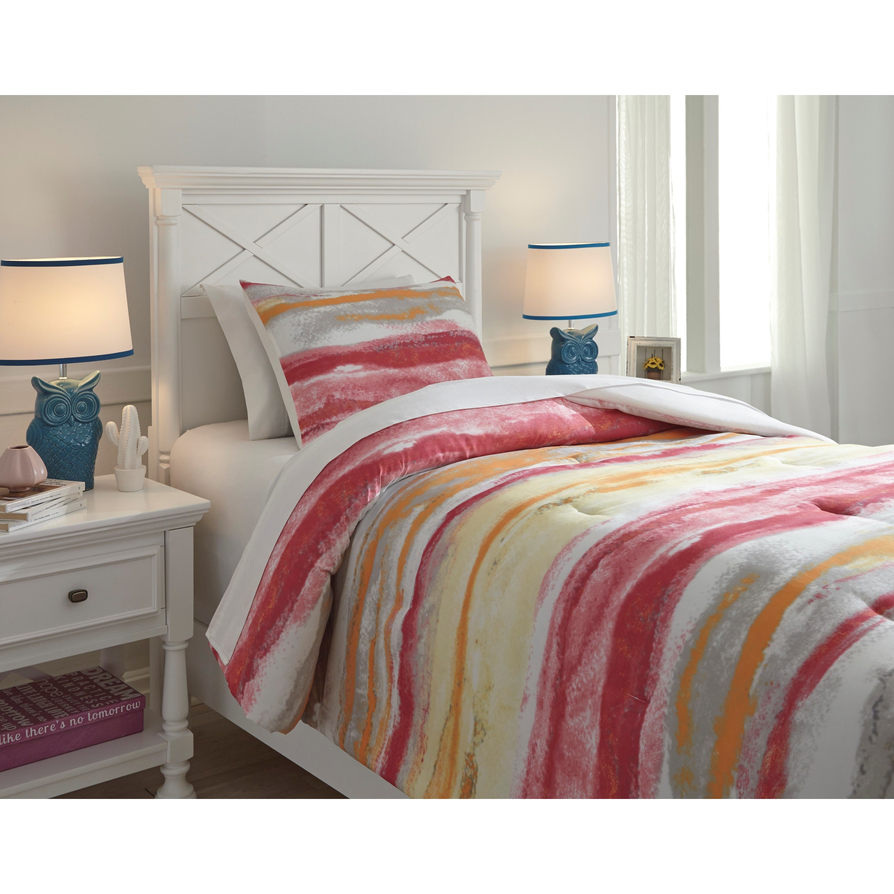 Signature Design By Ashley Bedding Sets Q427001t Twin Tammy Pink