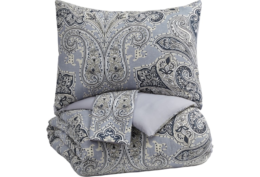 Bedding Sets Queen Susannah Blue Cream Comforter Set Rotmans Bedding Sets