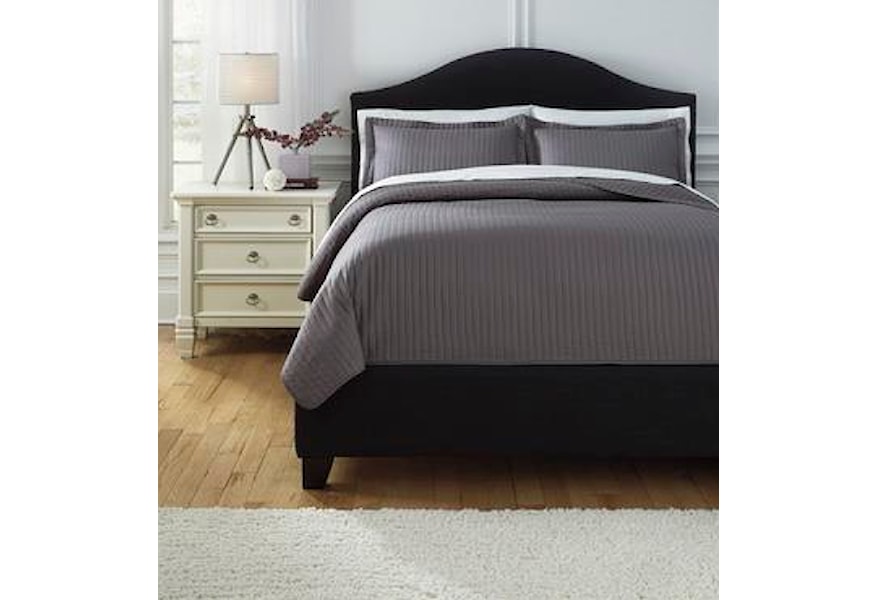 Signature Design By Ashley Bedding Sets Q498003k King Raleda Gray