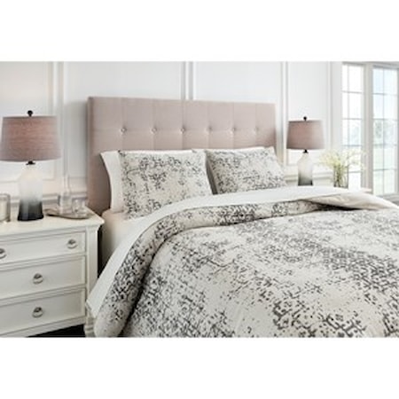 The Lexann Pink/White/Gray Twin Comforter Set is available at