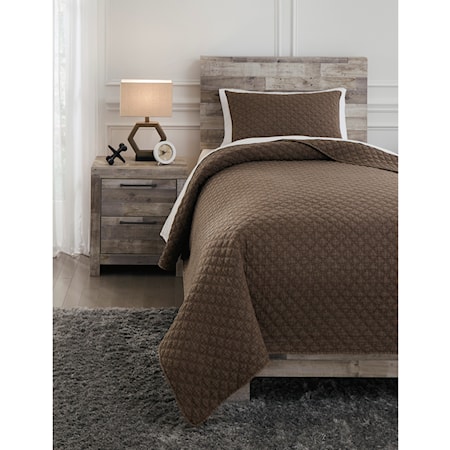The Noel Gray/Tan King Comforter Set is available at Complete Suite  Furniture, serving the Pacific Northwest.