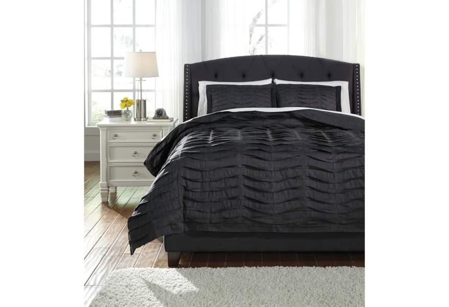 Ashley Signature Design Bedding Sets Q752013k King Voltos Charcoal