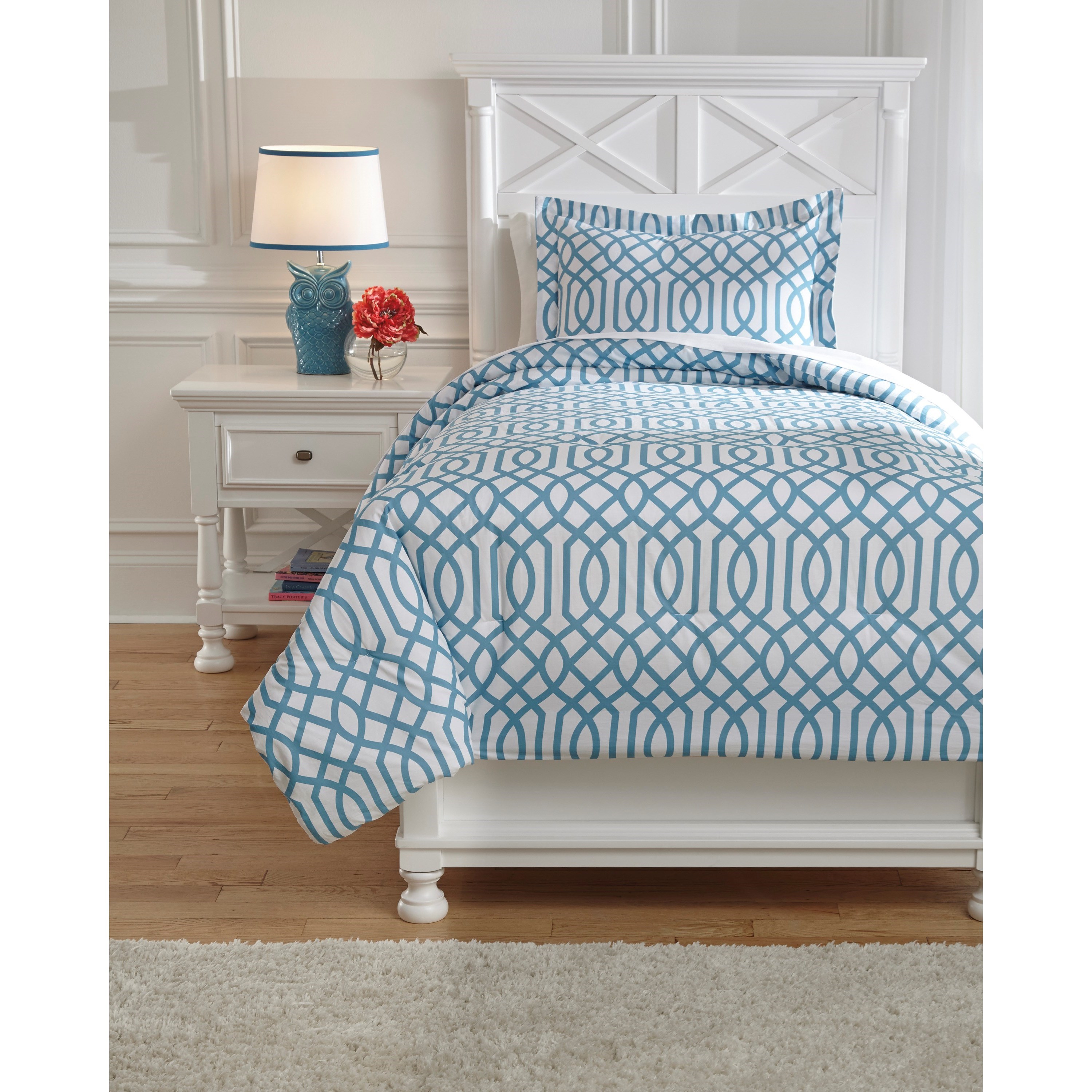 Signature Design By Ashley Bedding Sets Q758031t Twin Loomis Aqua