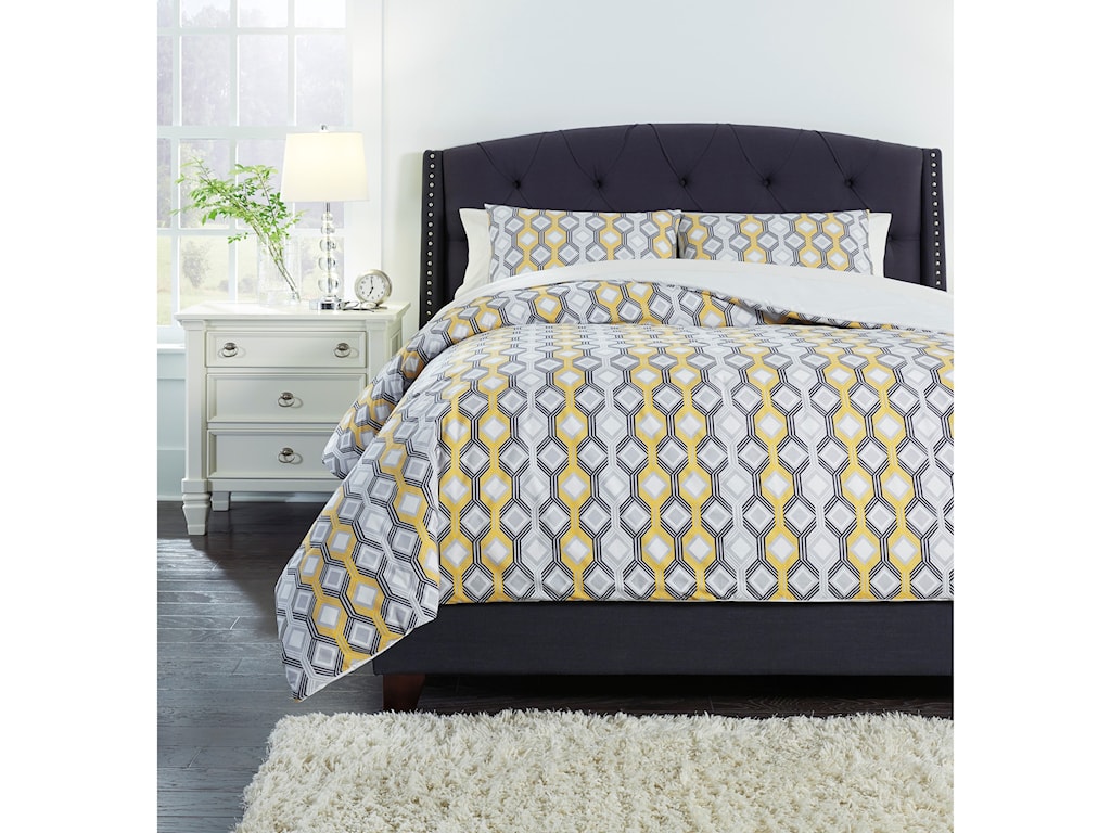 Signature Design By Ashley Bedding Sets Queen Mato Gray Yellow