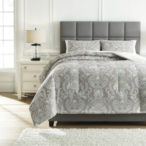 Signature Design By Ashley Bedding Sets Q780003q Queen Noel Gray Tan Comforter Set Northeast Factory Direct Bedding Sets