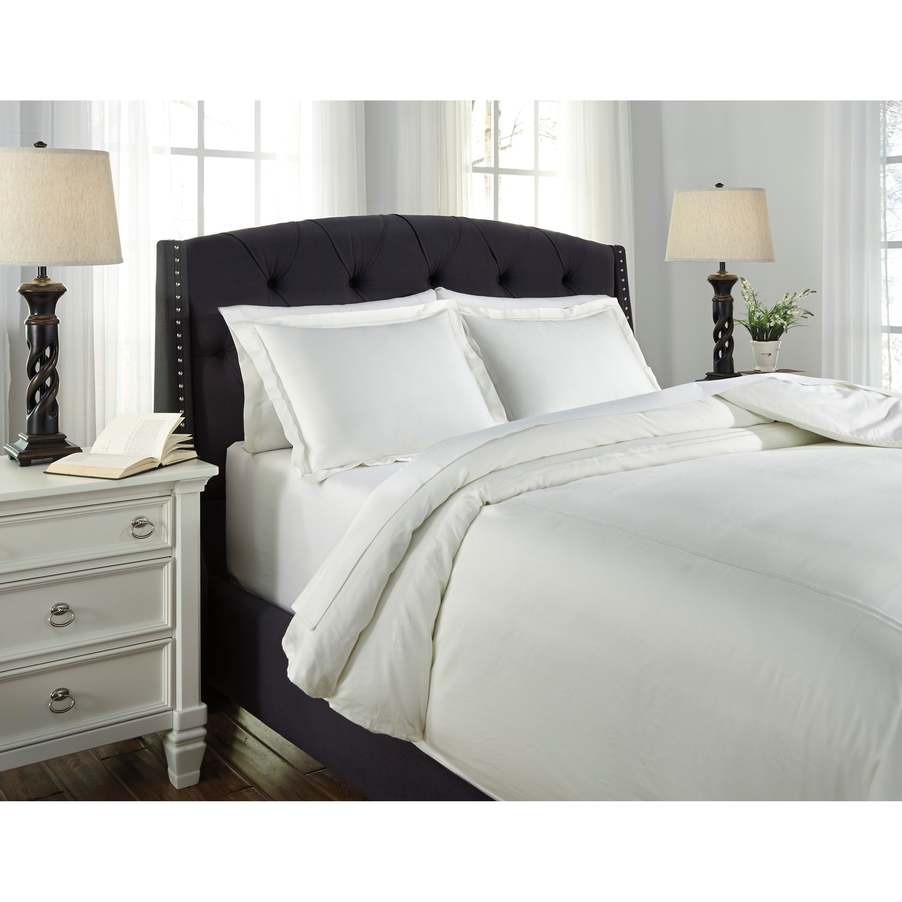 Signature Design By Ashley Bedding Sets Q781003q Queen Maurilio White Comforter Set Pilgrim Furniture City Bedding Sets