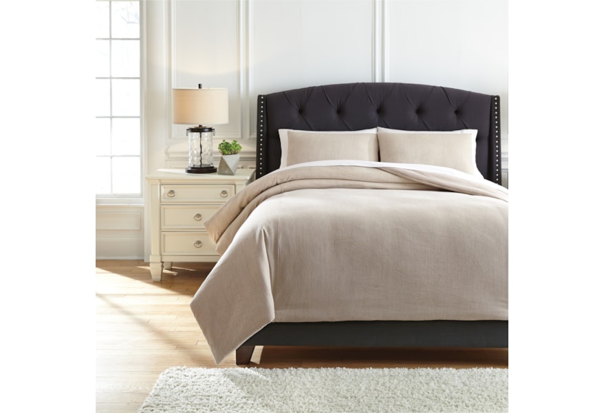 Signature Design By Ashley Bedding Sets Q782003q Queen Mayda Beige