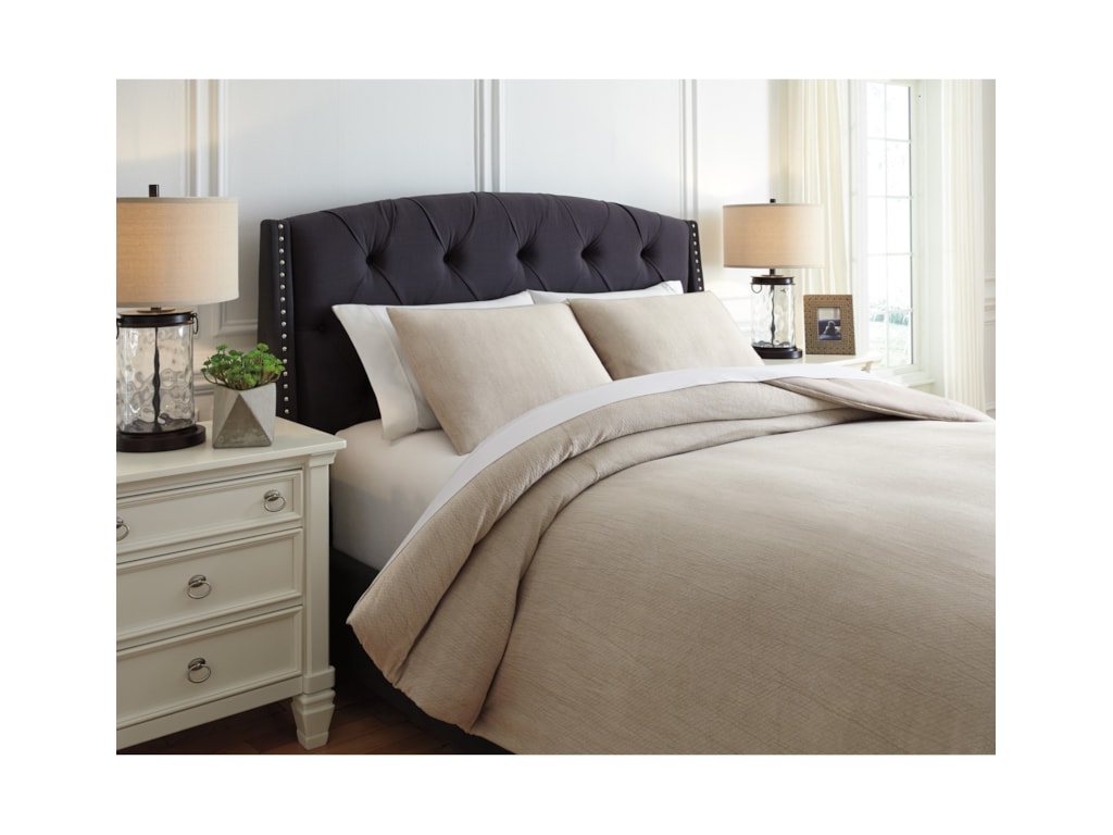 Signature Design By Ashley Bedding Sets Q782003q Queen Mayda Beige