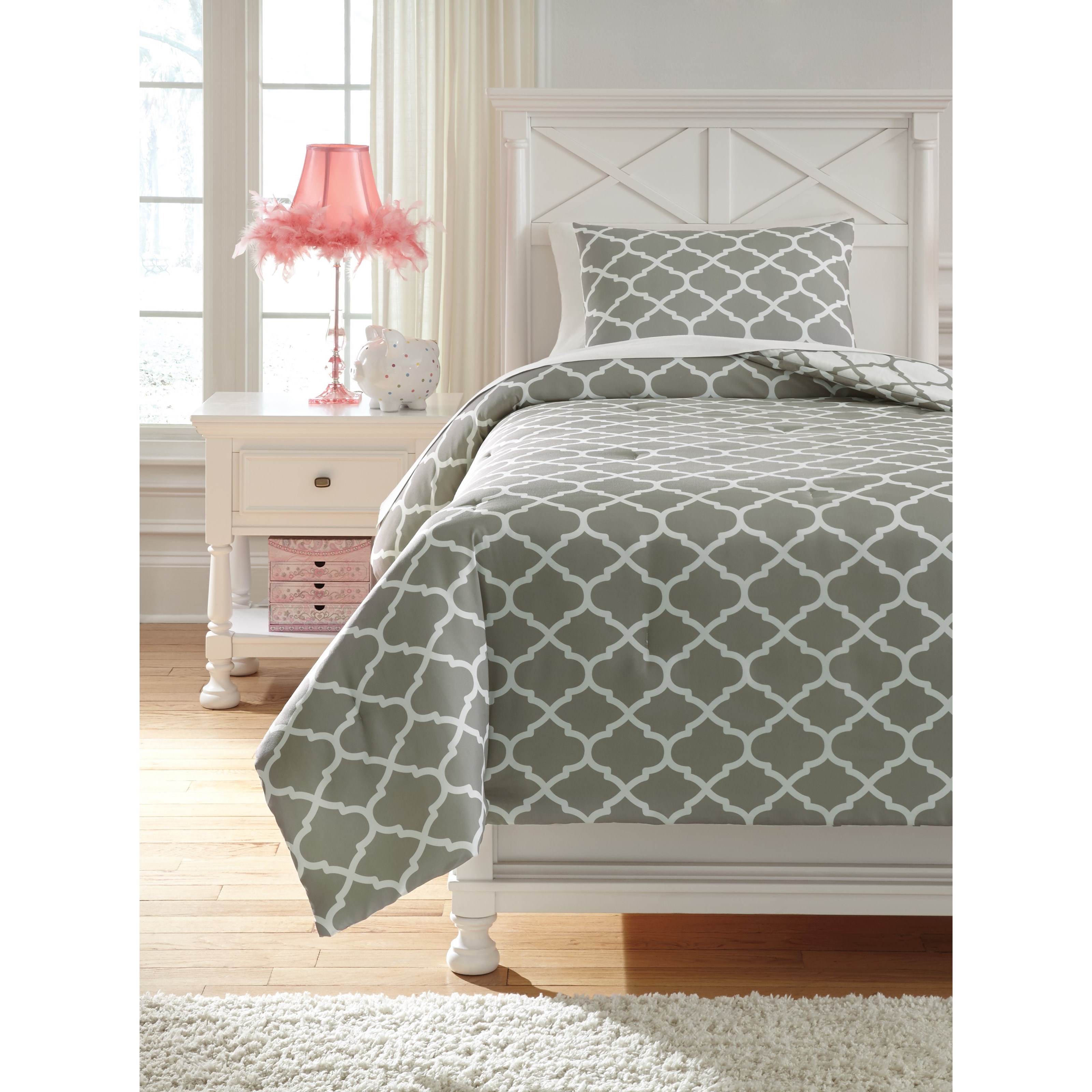 Signature Design By Ashley Bedding Sets Twin Media Gray White Comforter Set Royal Furniture Bedding Sets
