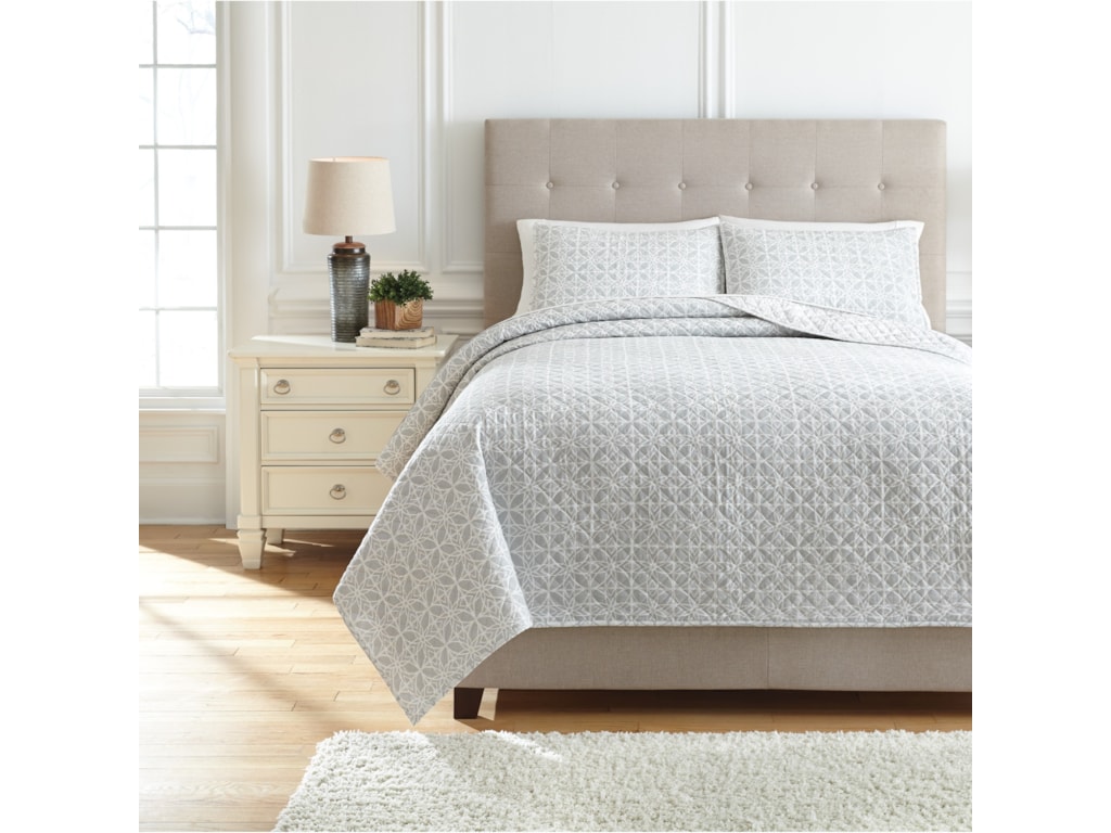 Signature Design By Ashley Bedding Sets Q791003q Queen Mayda Gray