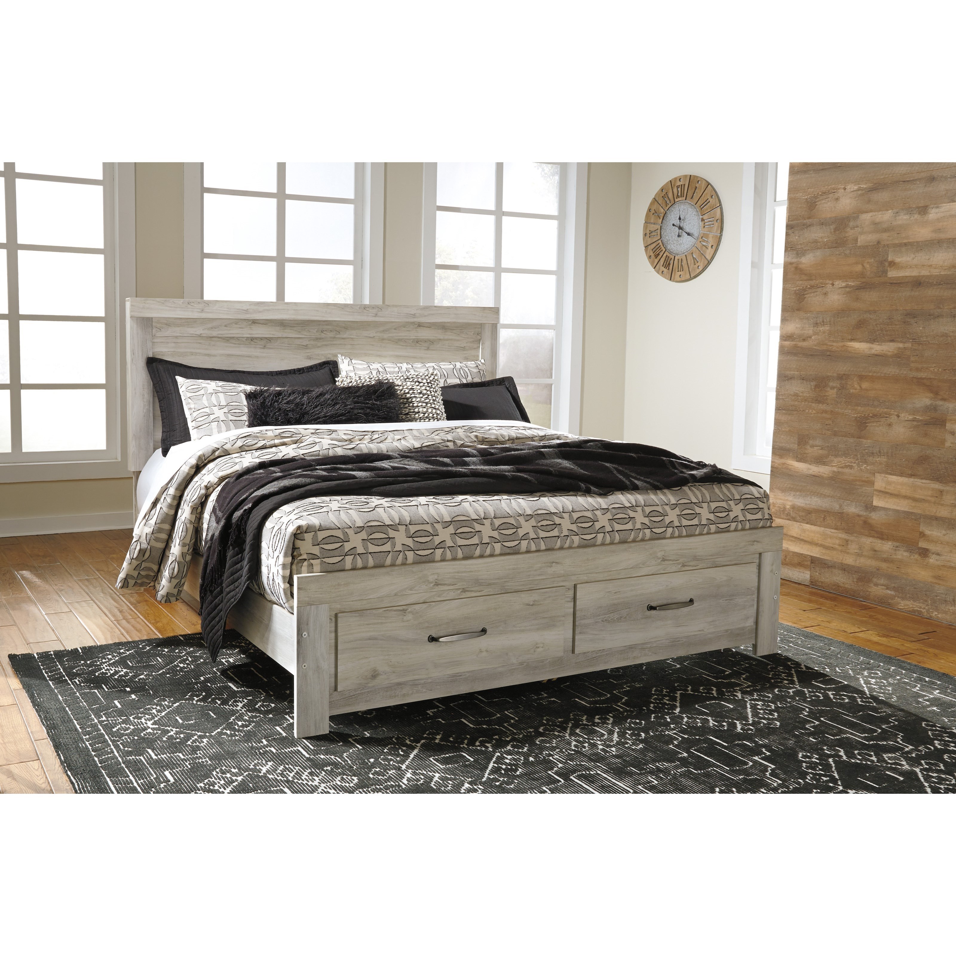 Styleline Bellaby King Panel Bed With Storage Footboard Efo