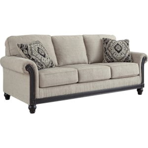 Signature Design By Ashley Benbrook 7730438 Traditional Sofa With Turned Bun Feet Furniture And Appliancemart Sofas