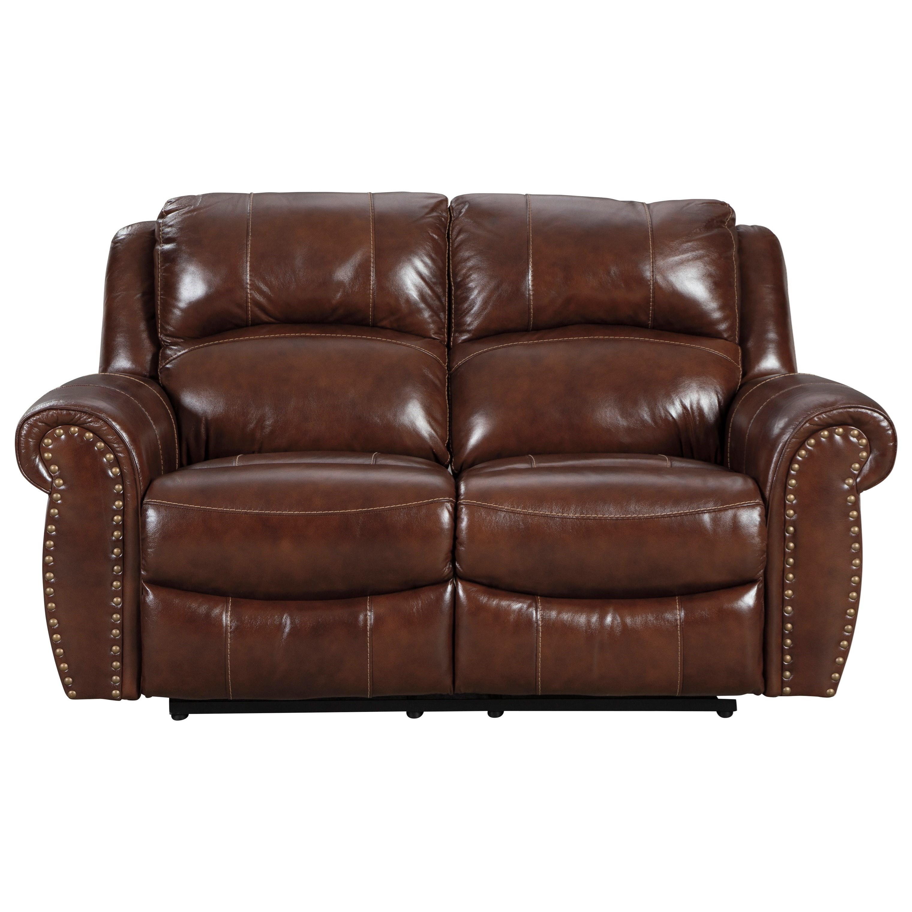 Signature Design By Ashley Bingen Traditional Power Reclining Loveseat With Nailhead Trim Royal Furniture Reclining Love Seats