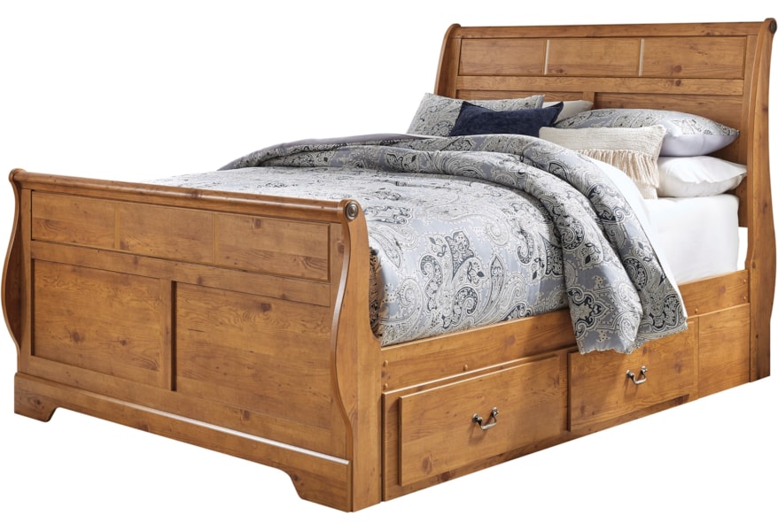 Ashley Signature Design Bittersweet Queen Sleigh Bed With Under Bed Storage Johnny Janosik Sleigh Beds
