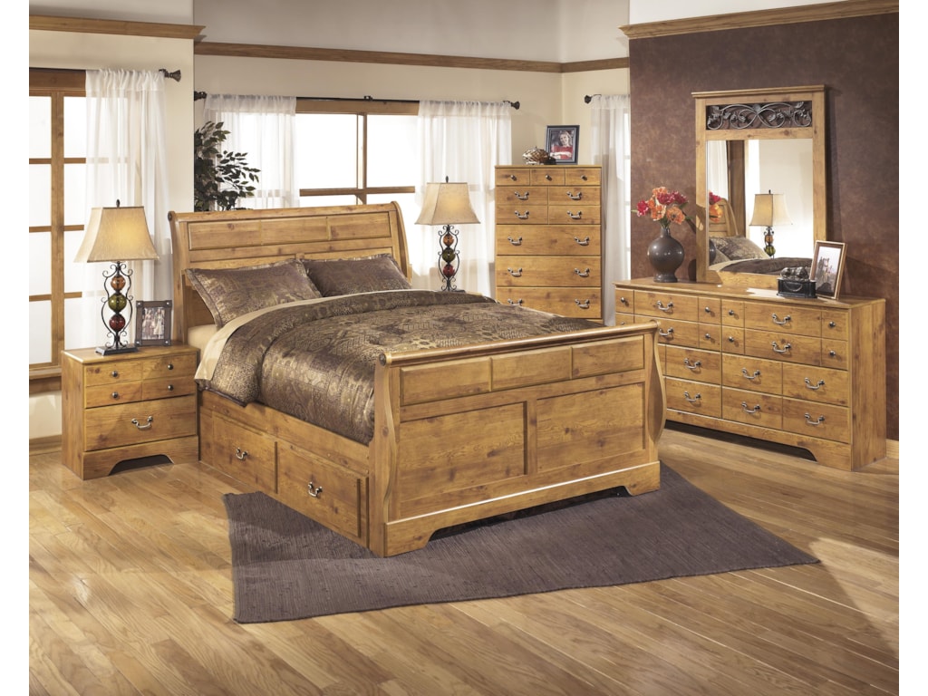 Signature Design by Ashley BittersweetKing Sleigh Bed with Under Bed Storage