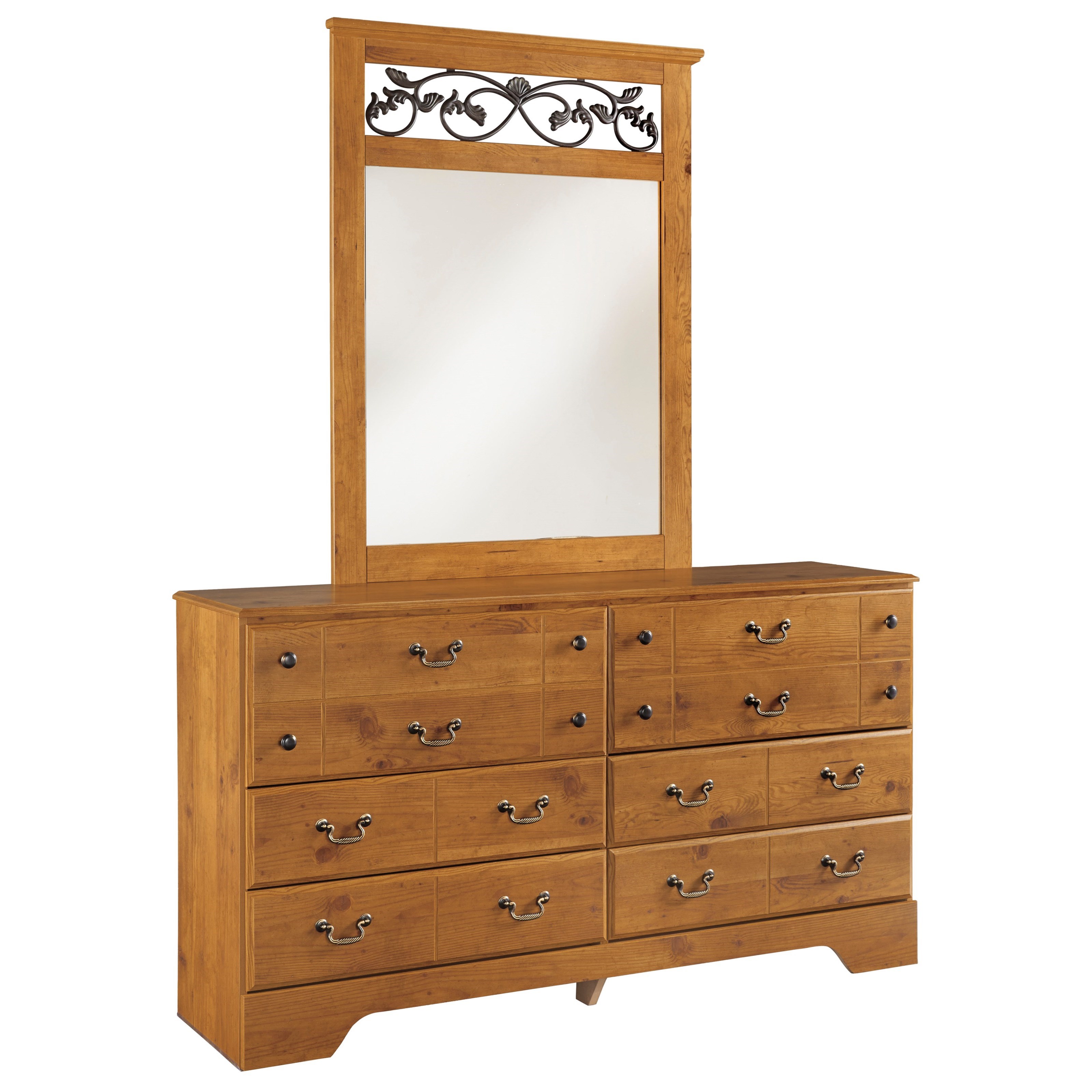 Signature Design By Ashley Bittersweet 6 Drawer Dresser And Mirror