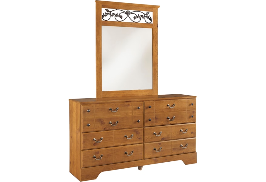 Signature Design By Ashley Bittersweet 6 Drawer Dresser And Mirror