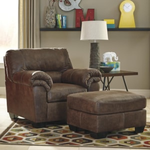 wallpapers Faux Leather Armchair With Ottoman usd
