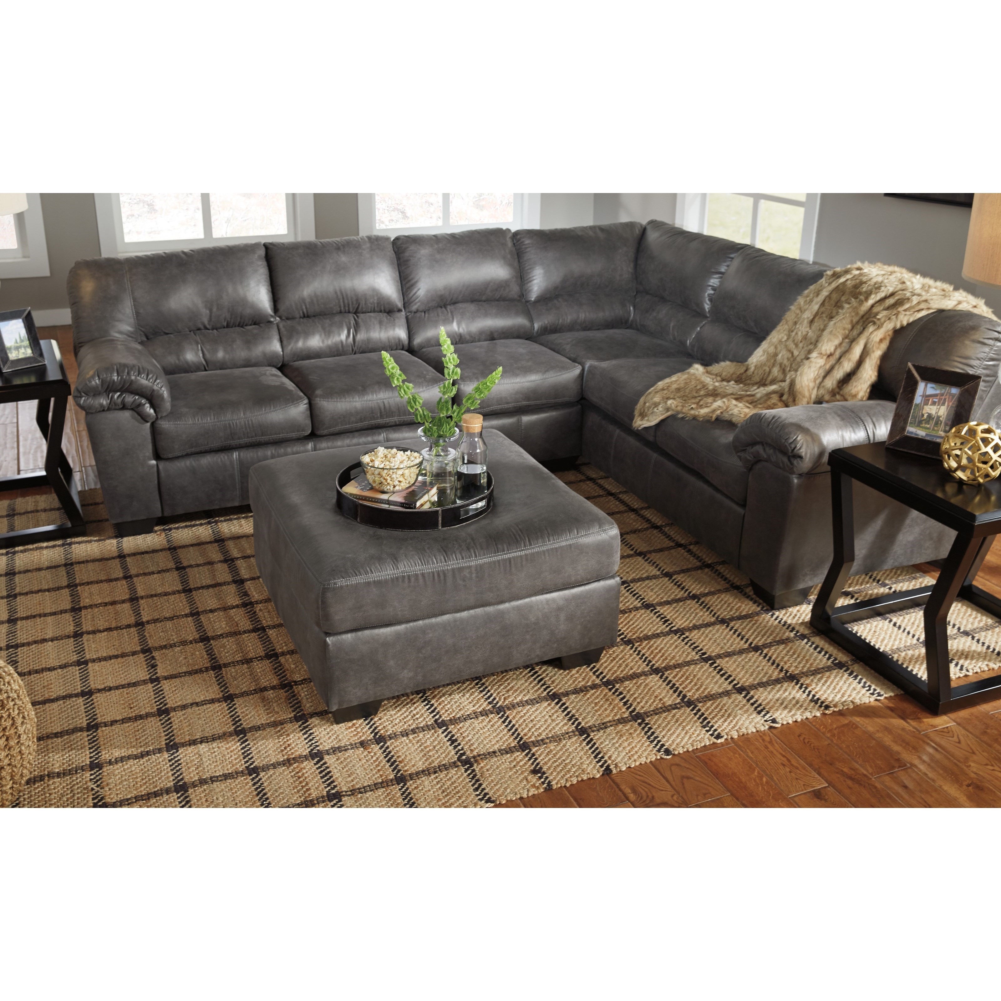 Signature Design By Ashley Bladen 3 Piece Faux Leather Sectional