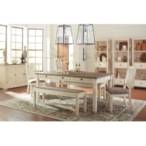 Signature Design By Ashley Bolanburg Formal Dining Room Group Home Furnishings Direct Formal Dining Room Groups