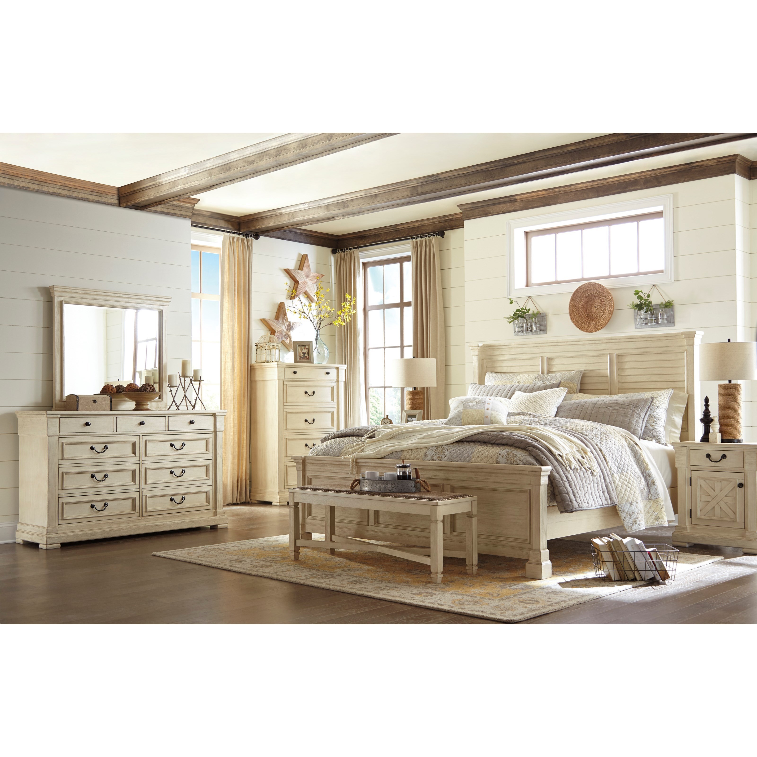Signature Design By Ashley Bolanburg Bench Homeworld Furniture Dining Benches