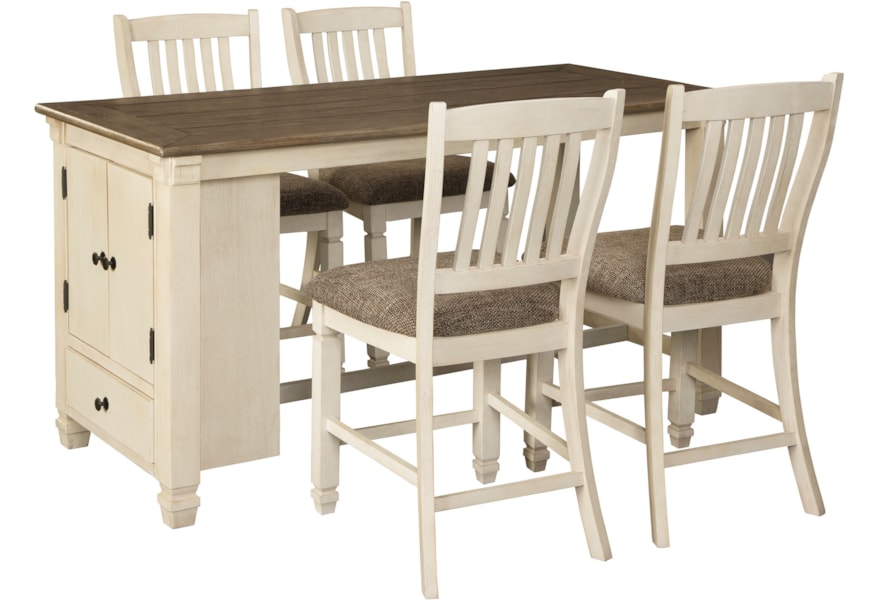 Ashley Signature Design Bolanburg 5 Piece Rect Dining Room