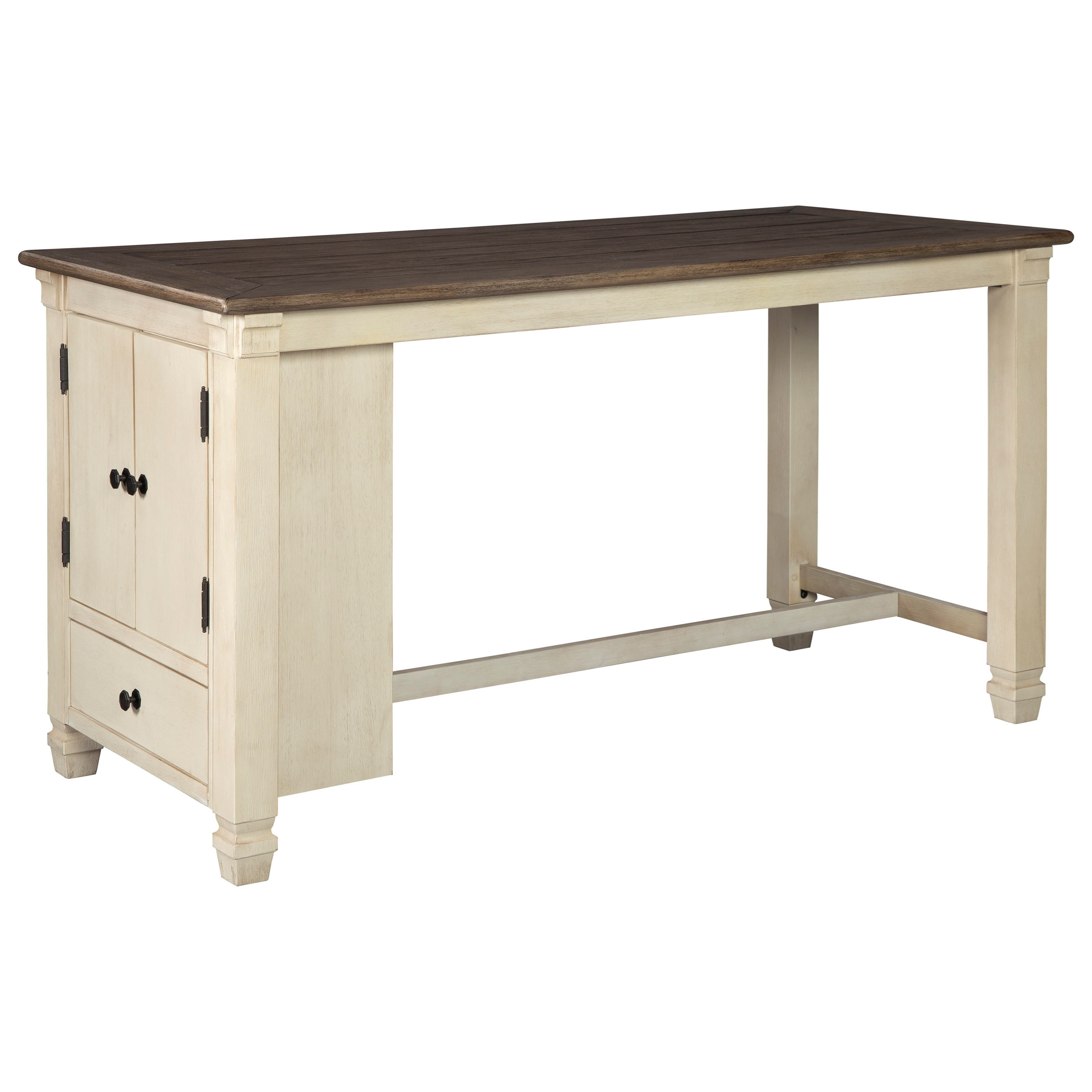 signature design by ashley bolanburg d647 42 farmhouse rectangular dining room counter table furniture and appliancemart pub tables bolanburg rectangular dining room counter table