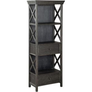 Signature Design By Ashley Tyler Creek Relaxed Vintage Display Cabinet With Drawers Westrich Furniture Appliances Combination Bookcases