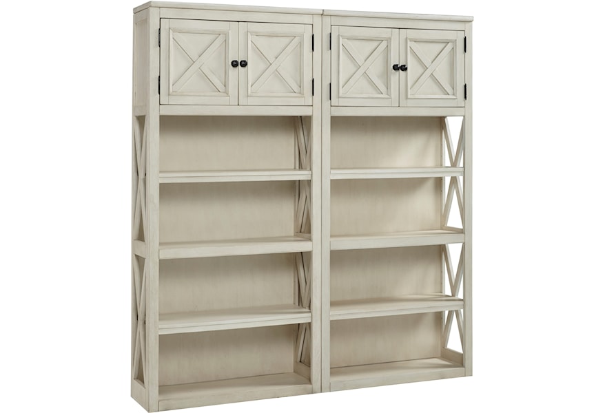 Signature Design By Ashley Bolanburg 2 Large Open Bookcases With