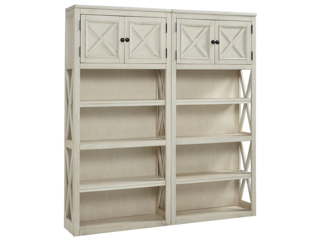 Signature Design By Ashley Bolanburg 2 Large Open Bookcases With Signature Design By Ashley Bolanburg 2 Large Open Bookcases With Doors