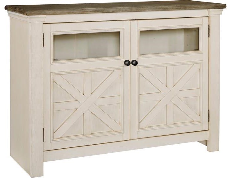 threshold media stand white oak finish