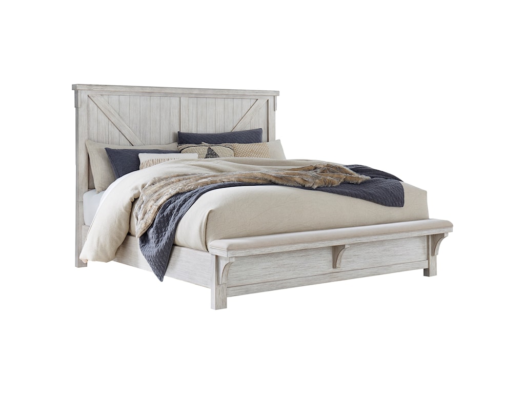Signature Design By Ashley Brashland King Bed With Footboard Bench Royal Furniture Panel Beds