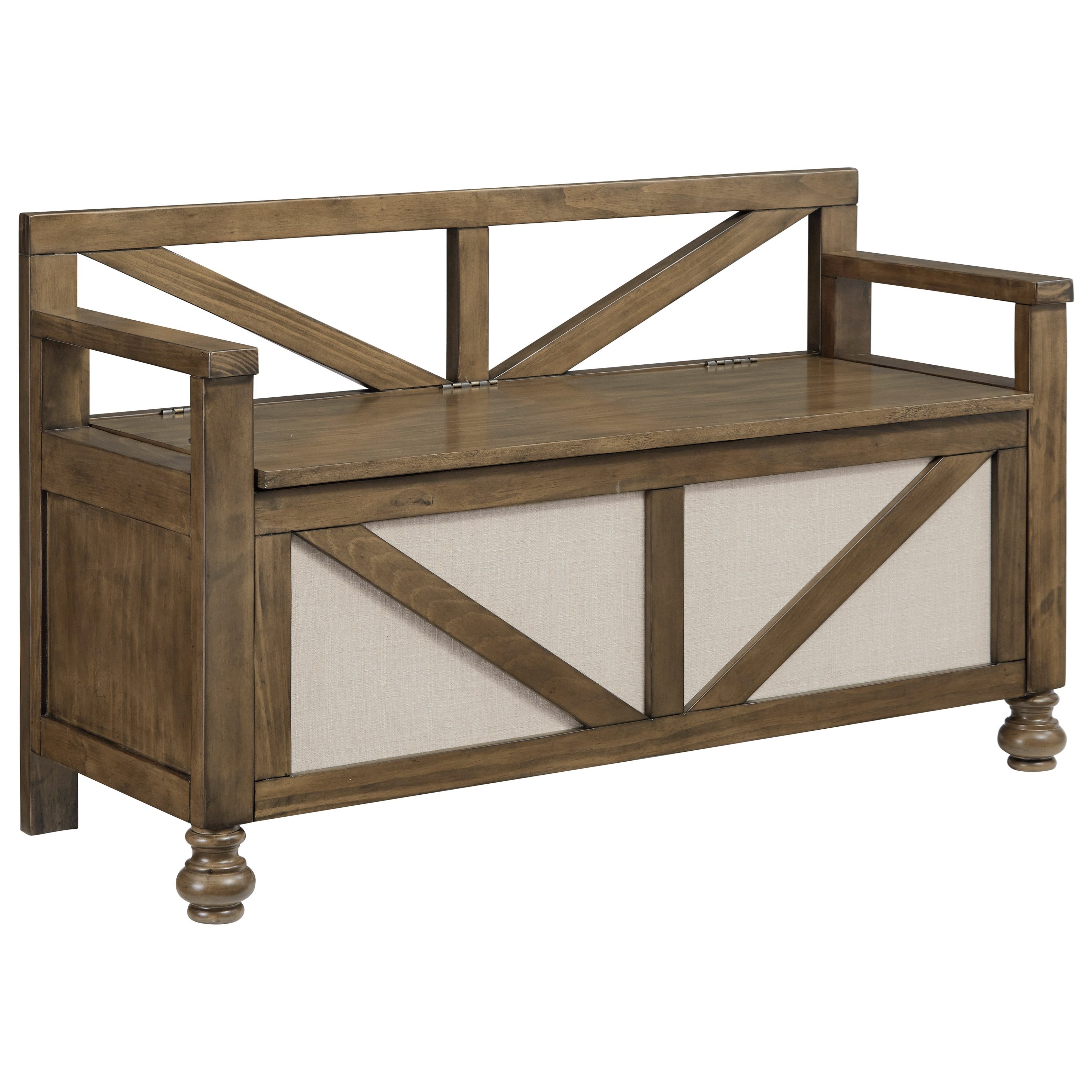 Signature Design By Ashley Brickwell A3000219 Farmhouse Storage Bench With Lift Seat Furniture And Appliancemart Bench