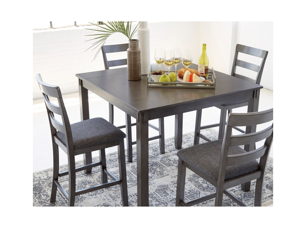 Signature Design By Ashley Bridson 5 Piece Square Counter Table Set Royal Furniture Pub Table And Stool Sets