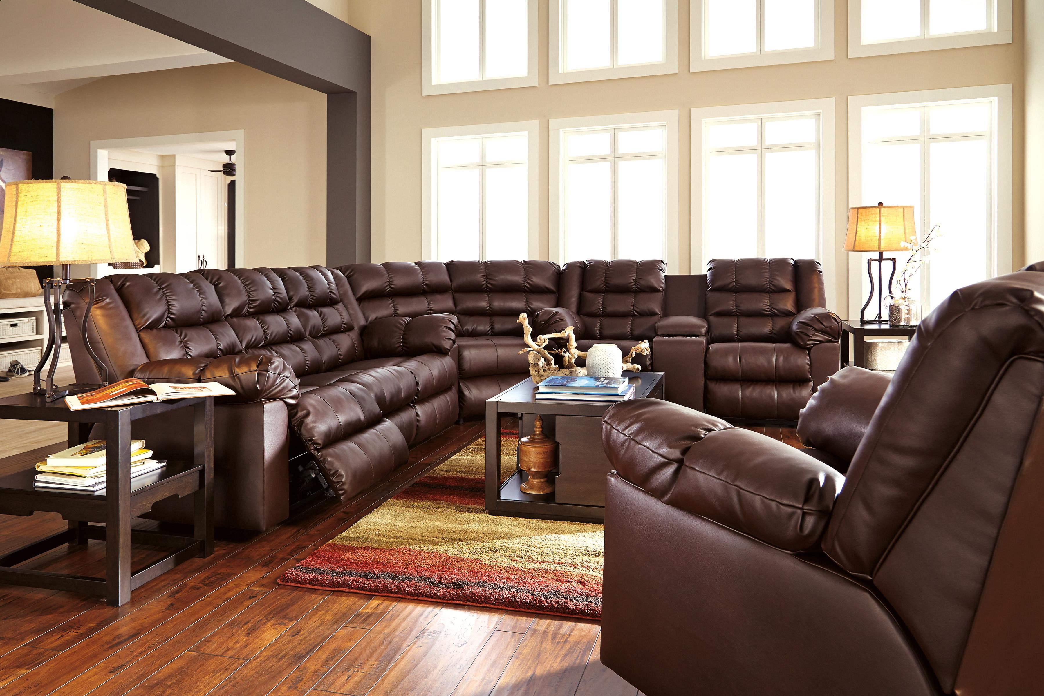 Signature Design by Ashley Brolayne DuraBlend\u00ae Reclining Living Room Group  Colder\u002639;s Furniture 