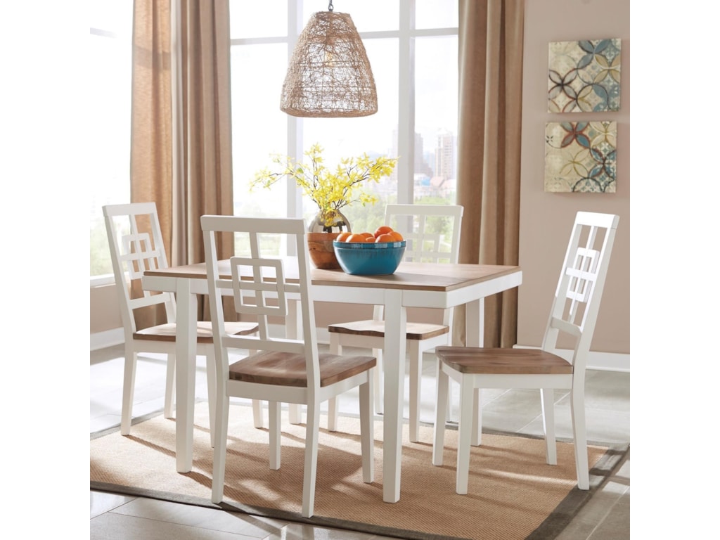 Brovada Contemporary White Light Wash 5 Piece Rectangular Dining Table Set By Signature Design Ashley At Wayside Furniture Brovada Contemporary White Light Wash 5 Piece Rectangular Dining Table Set By Signature Design Ashley At Wayside Furniture