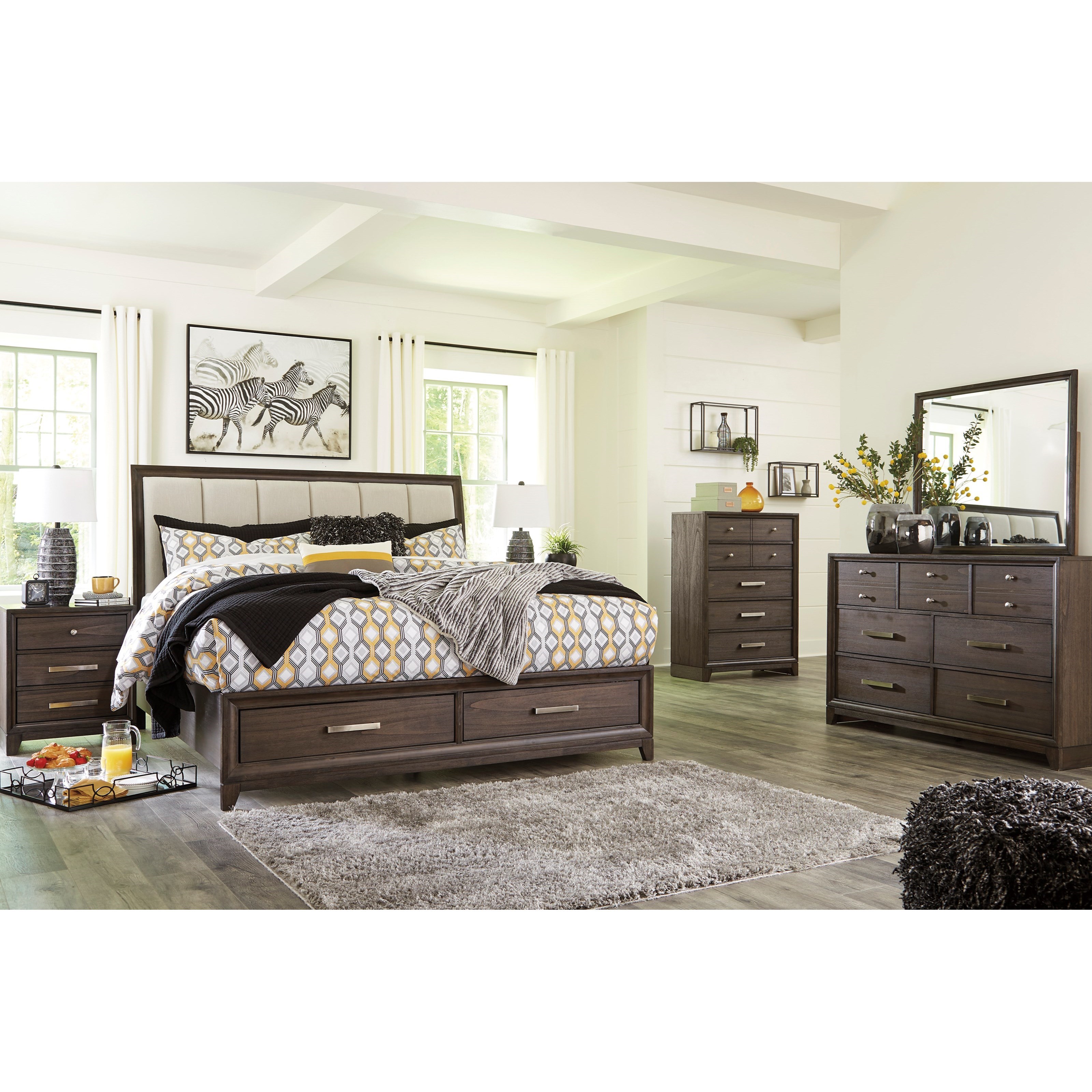 Ashley Signature Design Brueban Queen Bedroom Group Dunk