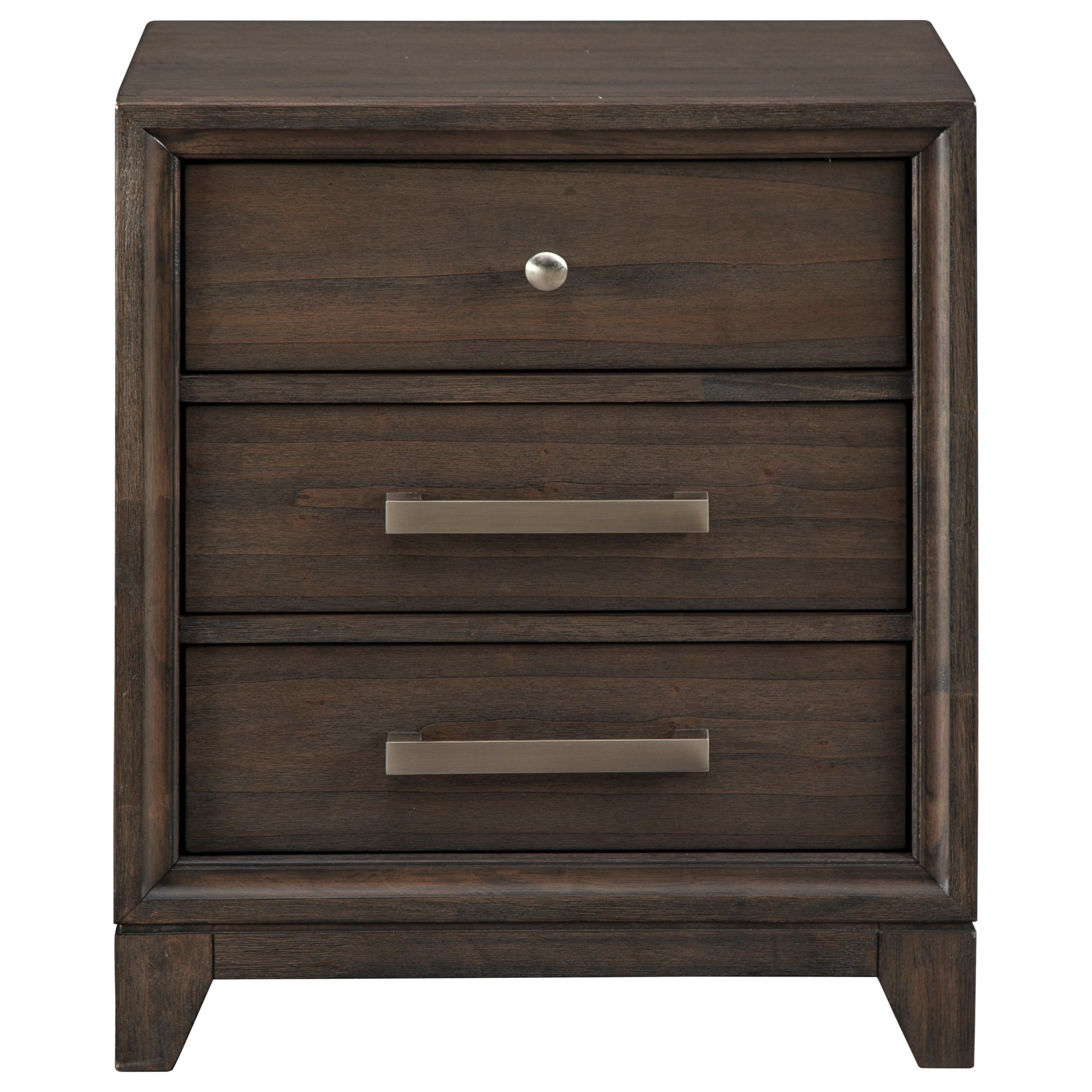 Signature Design By Ashley Brueban B497 93 Contemporary Three Drawer Nightstand Furniture And Appliancemart Nightstands