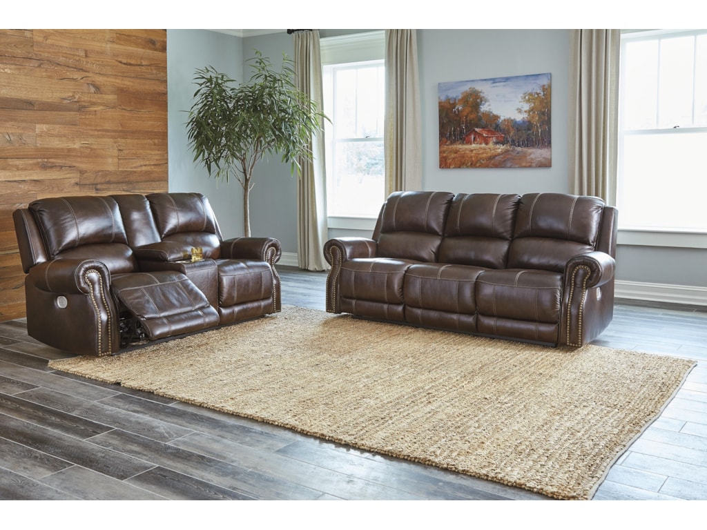 Buncrana Chocolate Recliner Sofa And Loveseat W Console Set By Signature Design Ashley At Sam Levitz Furniture Buncrana Chocolate Recliner Sofa And Loveseat W Console Set By Signature Design Ashley At Sam Levitz Furniture