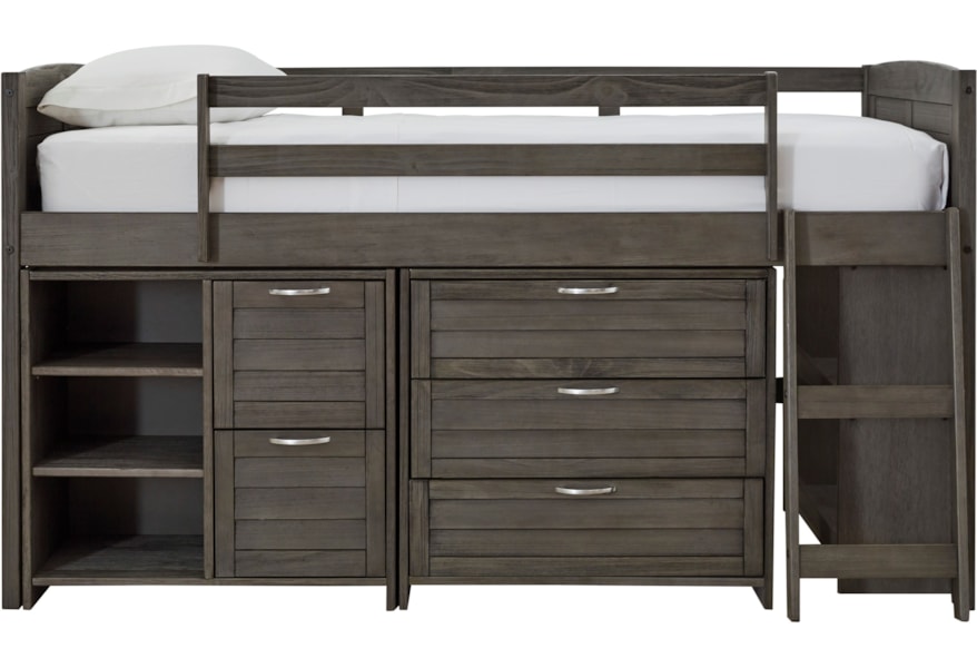 Signature Design By Ashley Caitbrook Twin Loft Storage Bed Homeworld Furniture Loft Beds Childrens Loft Beds With Storage