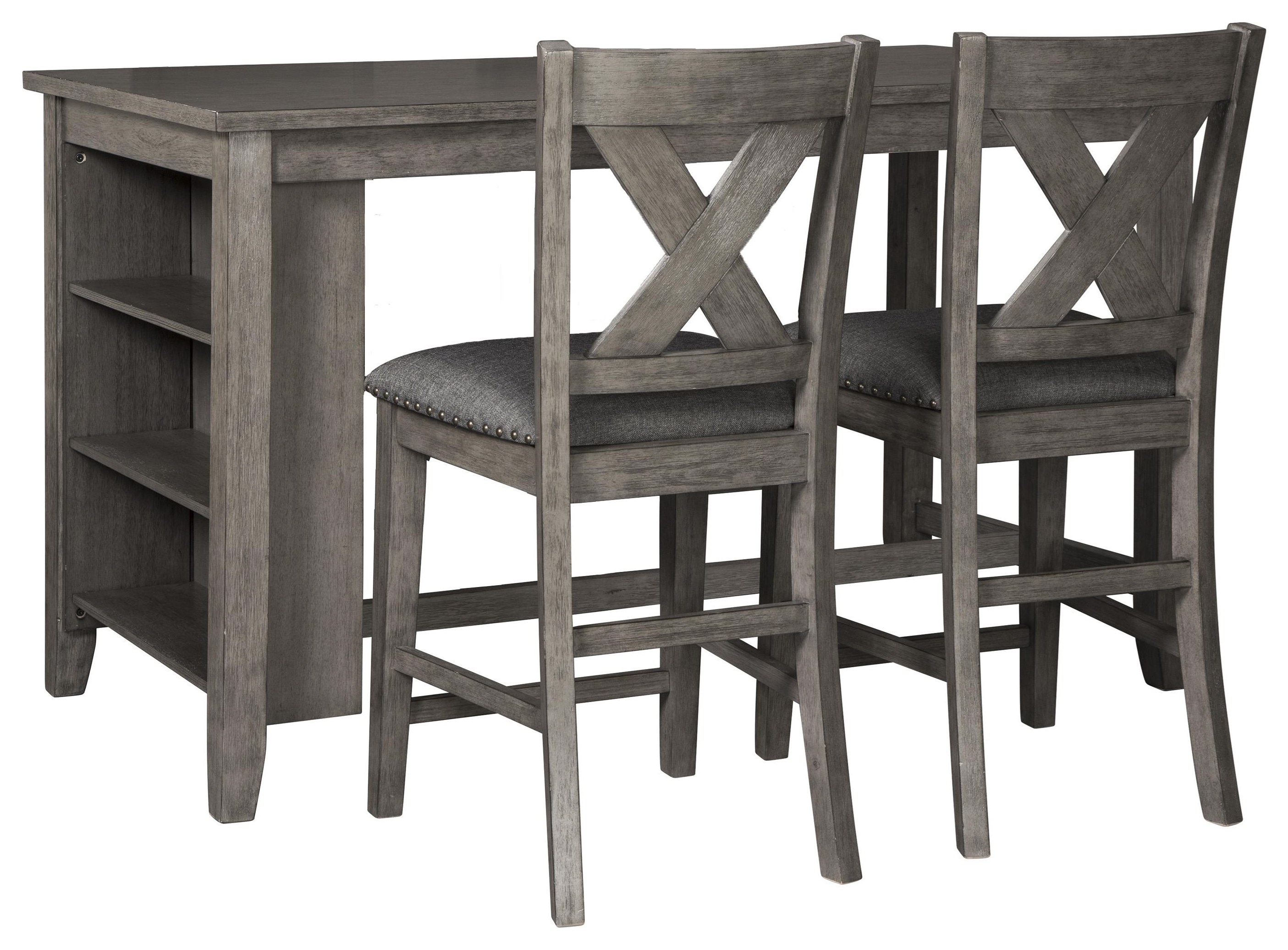 Signature Design By Ashley Caitbrook 3 Piece Table And Stool Set