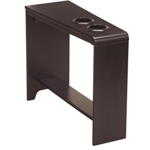 Signature Design Carlyle Chair Side End Table With 2 Cup Holders Powerstrip Usb Charging Fisher Home Furnishings End Tables