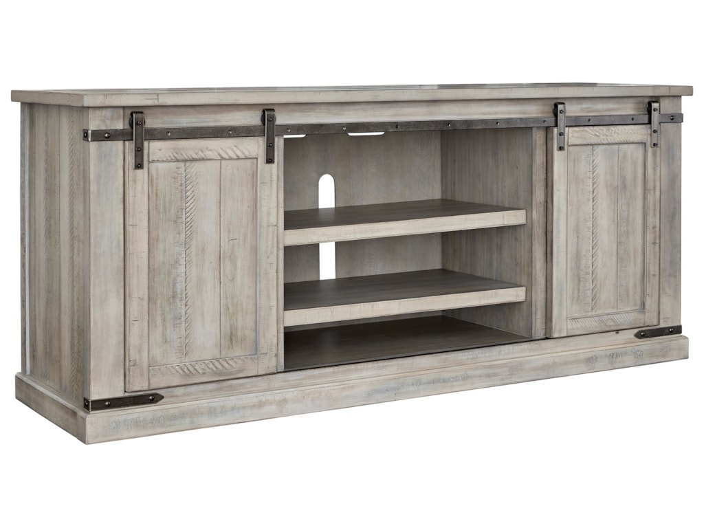 Signature Design By Ashley Carynhurst Rustic White Extra Large Tv Signature Design By Ashley Carynhurst Rustic White Extra Large Tv Stand With Barn Door Hardware