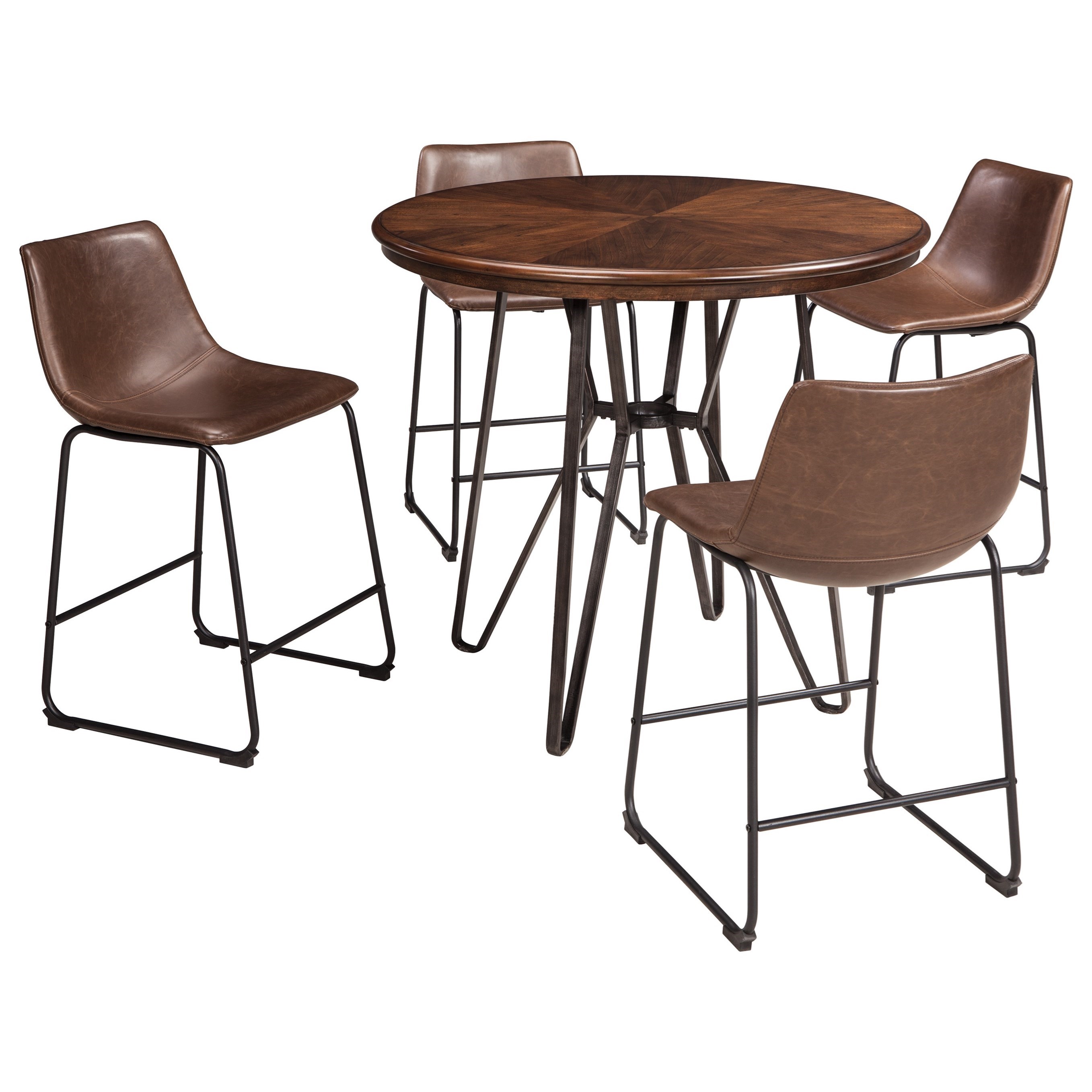 mid century modern pub table set