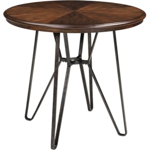Crane Round Dining Room Counter Table With Metal Hairpin Legs