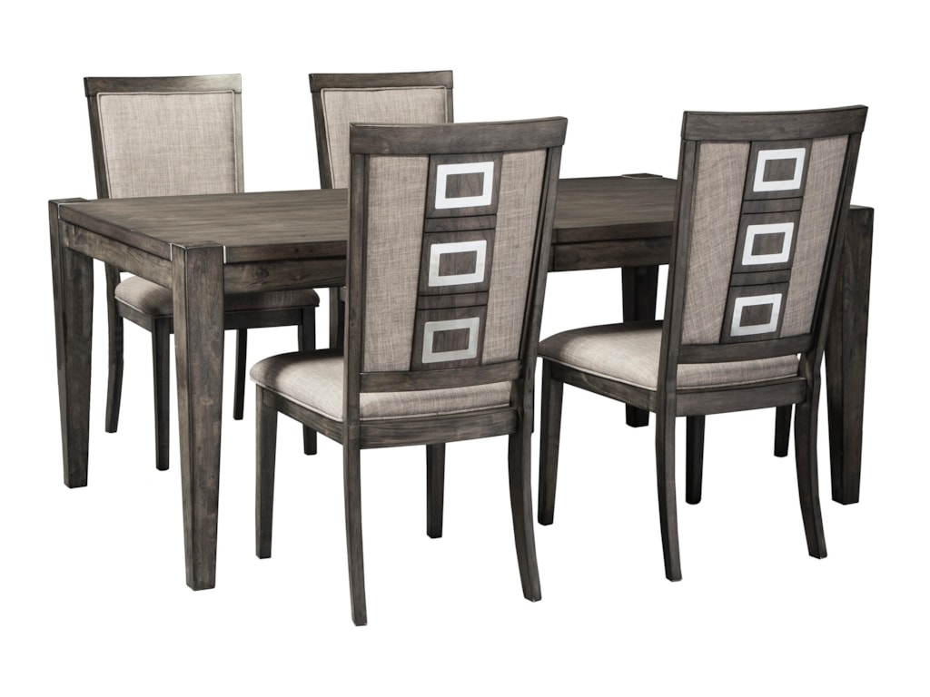 Chadoni 5 Piece Rectangular Table And Chair Set Chadoni 5 Piece Rectangular Table And Chair Set